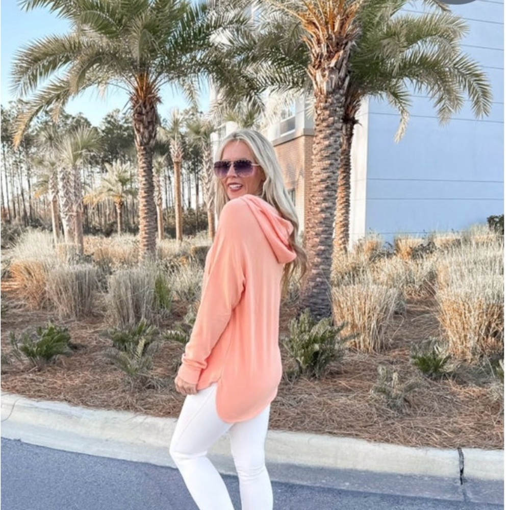 Peach Hooded Women's Tunic